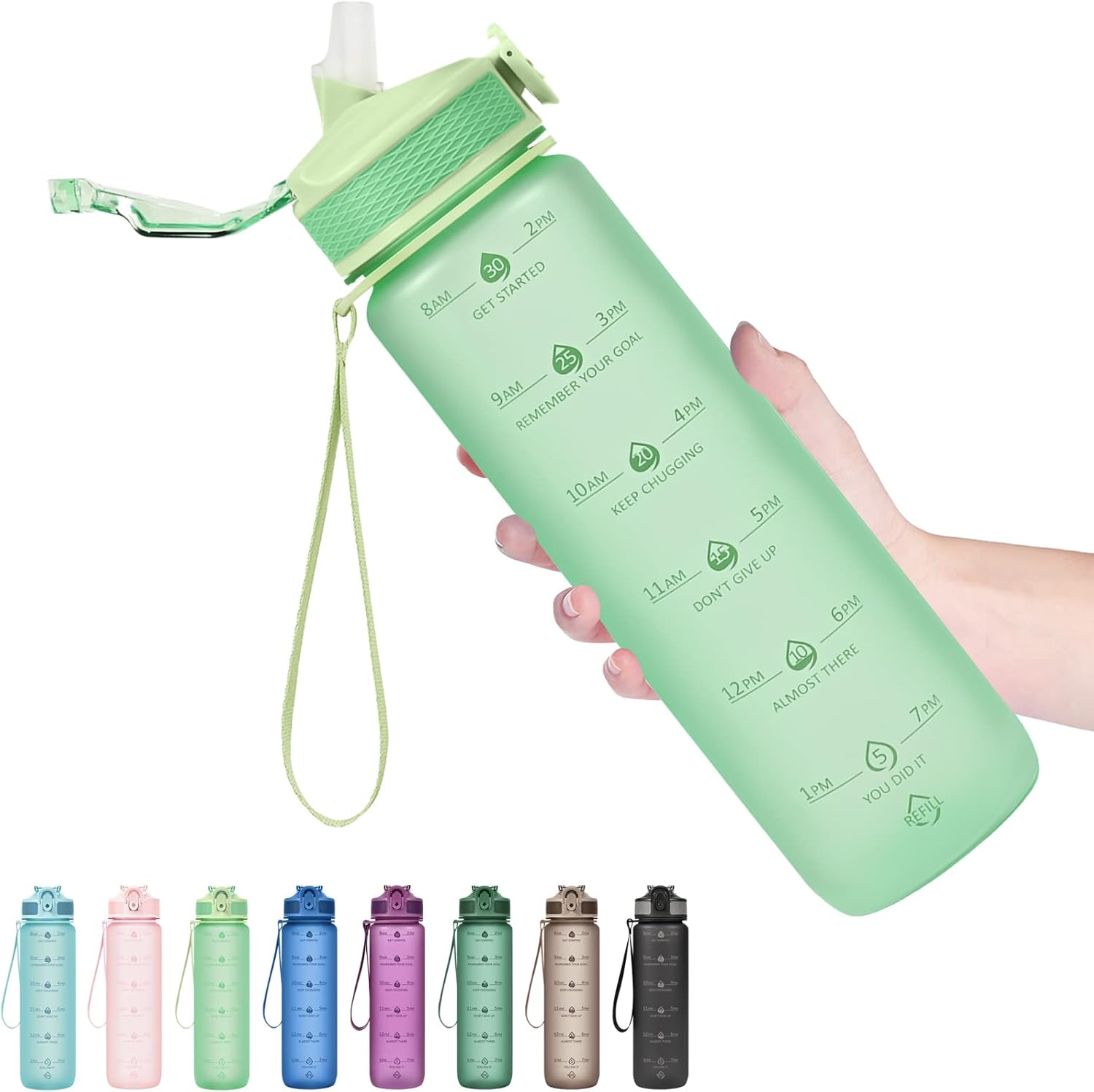HydraBoost – Trendy Motivational Water Bottle 900ml