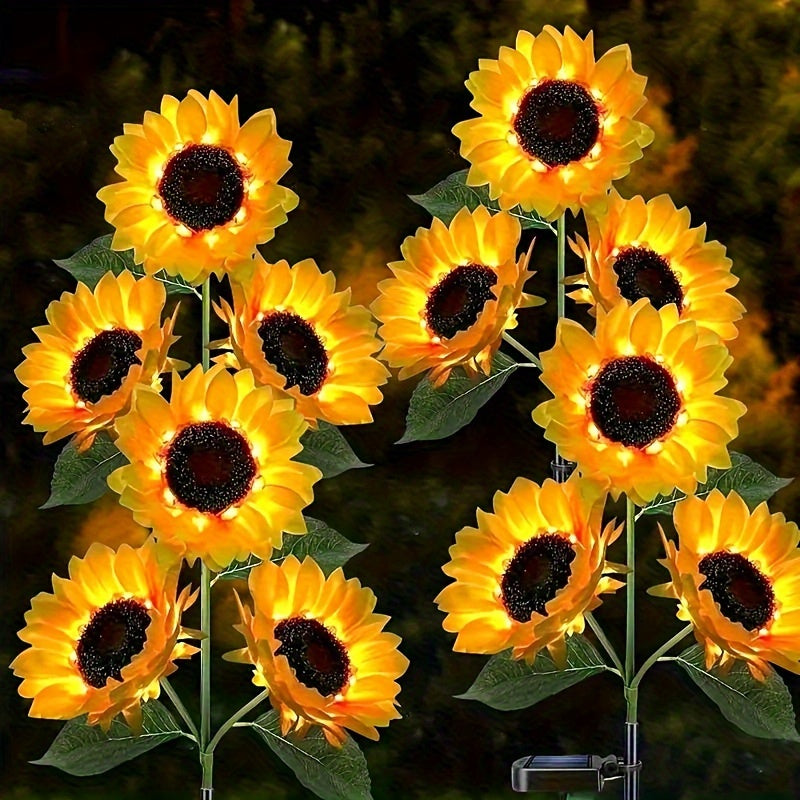 SolarBloom Lamp – Sunflower LED Garden Lamp 3 Cups