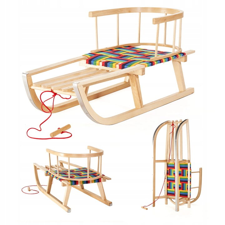 SnowGlide Sled - Children's Chair in Wood and Fabric