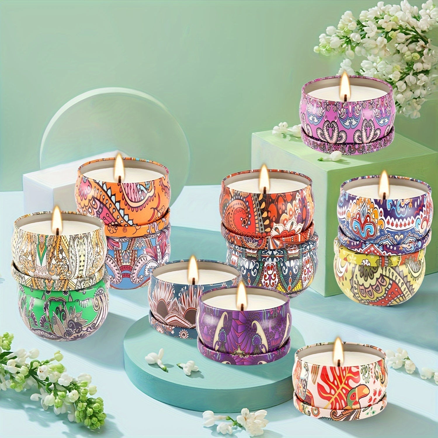 ValentineGlow – Romantic Scented Candles Set of 36