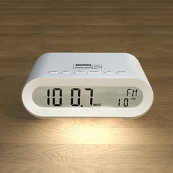TimeGlow Väckarklocka – LED Digital Radio med Snooze