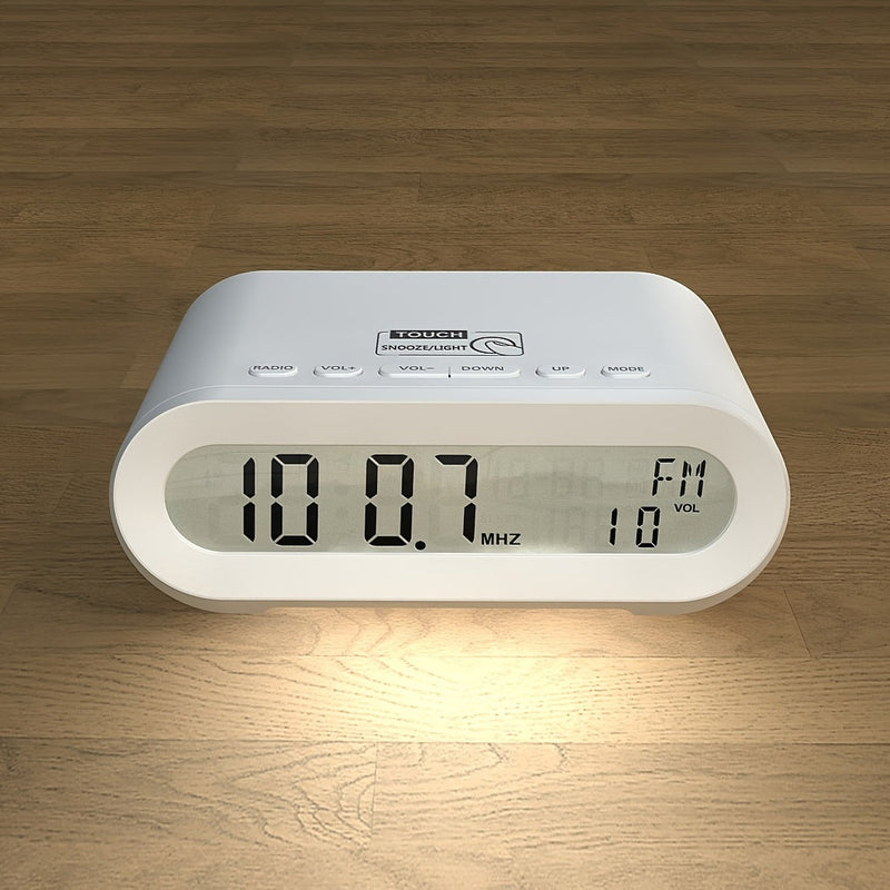 TimeGlow Väckarklocka – LED Digital Radio med Snooze