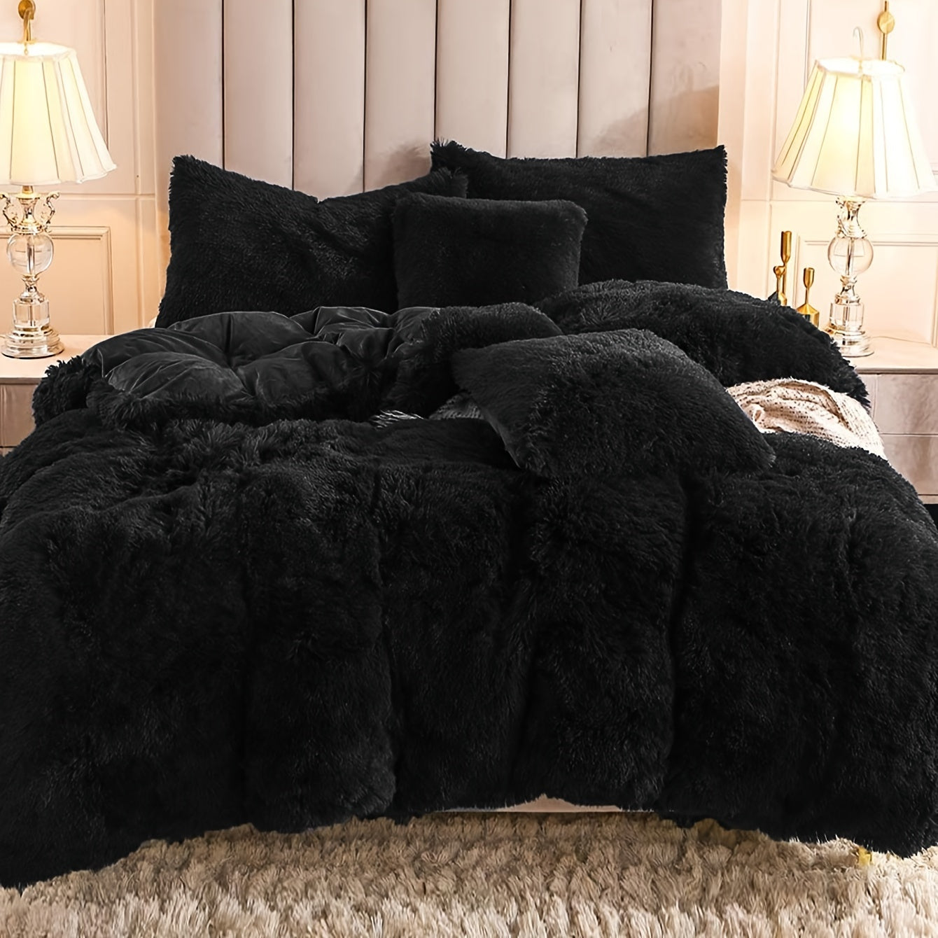 Ultra Plush Plush Bedding Set with Zipper - Luxury &amp; Comfort