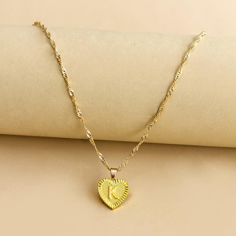 Amara - Elegant Golden Heart Necklace