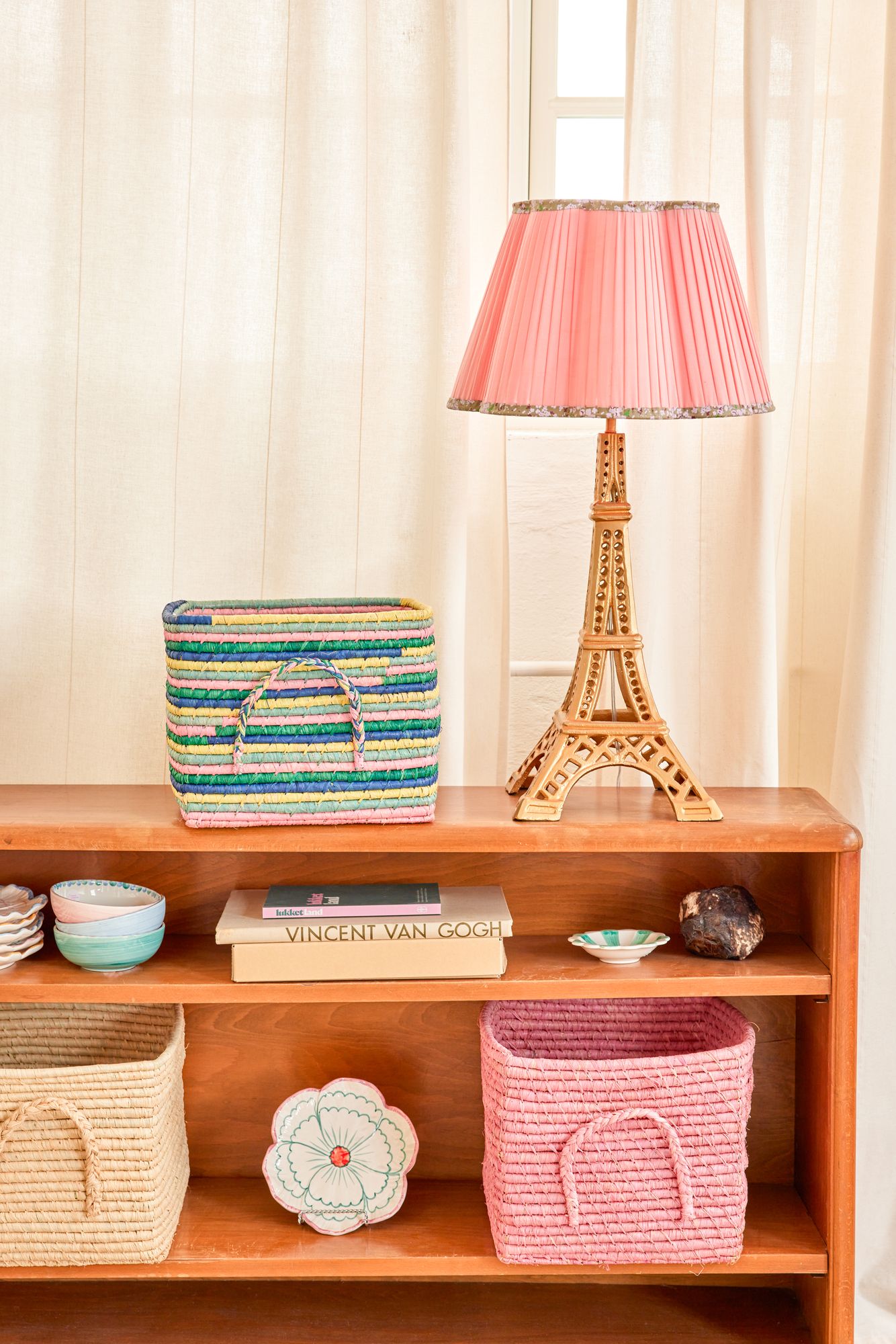 RaffiaCraft – Colorful Handmade Storage Basket