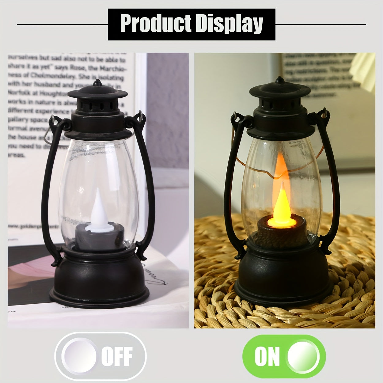 NostalgiskGlöd - LED Kerosinlampa med Gul Flamme
