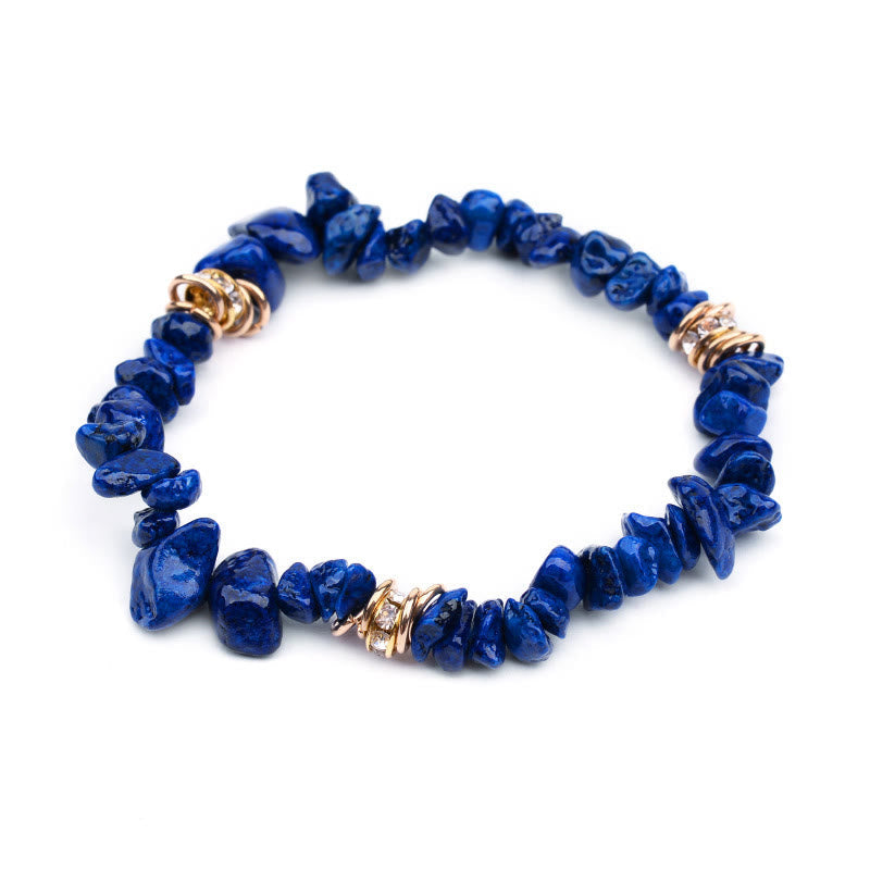 Elegant Celine Armband av Natursten och Kristallpärlor