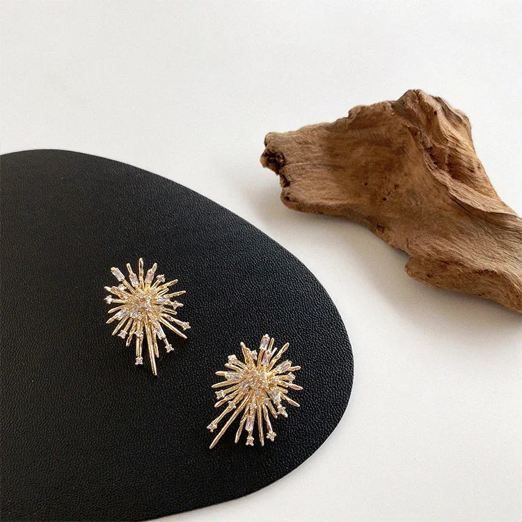 Livia Gold Zirconia Earrings - Radiant Elegance for Every Occasion