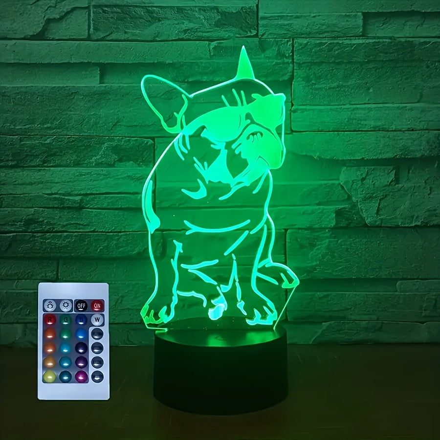 DecoBulldog - 3D French Bulldog Lamp with Colors