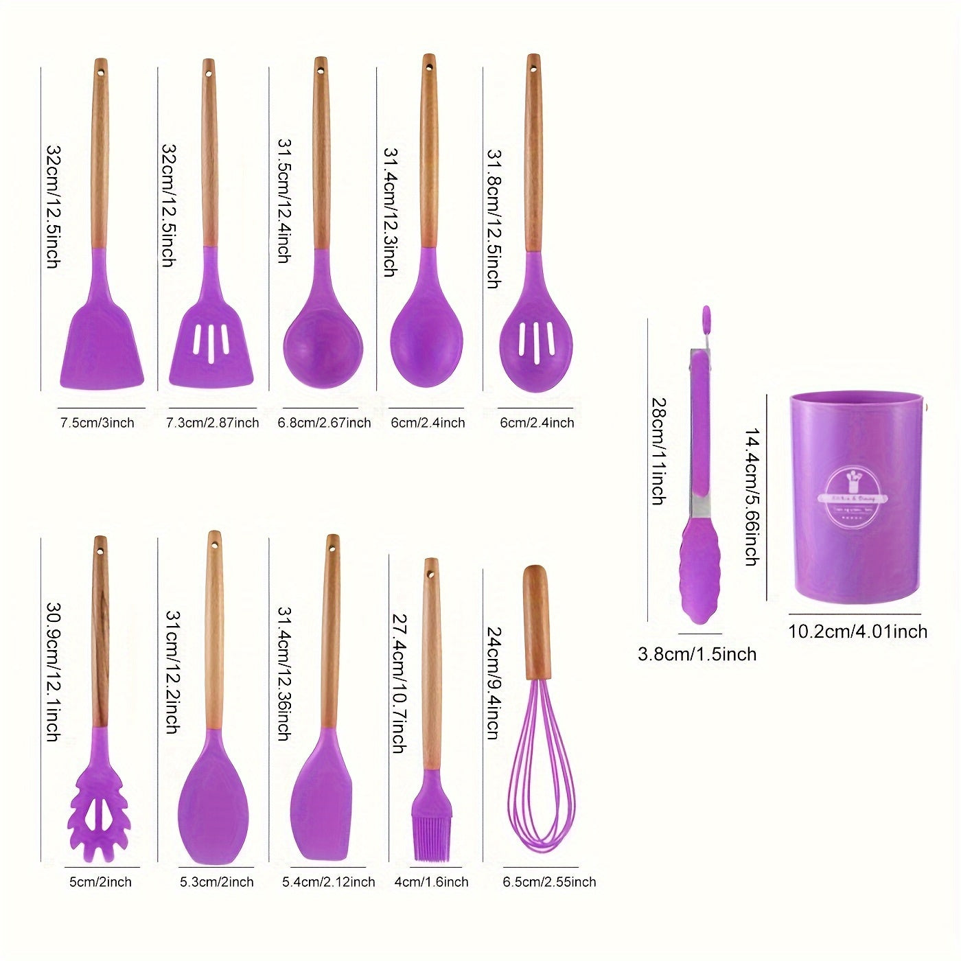 Canaya - Luxury Silicone Kitchen Utensil Set (12-piece)
