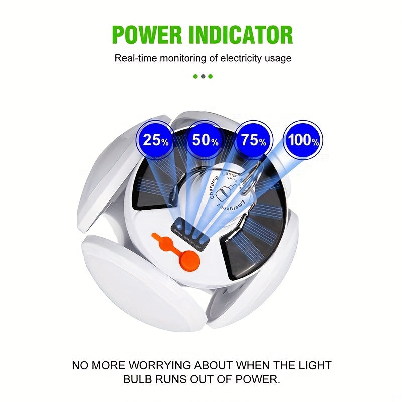 SolarFold Lamp - Portable Rechargeable LED Camping Light
