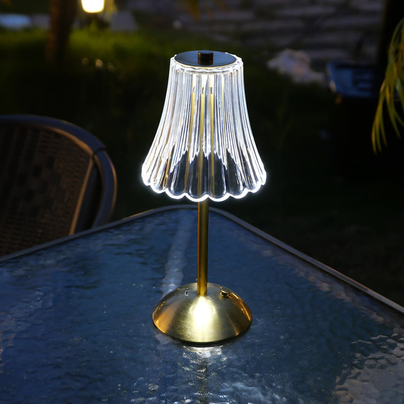 Crystaluxe Lampa - LED Kristall Bordslampa med Touchfunktion