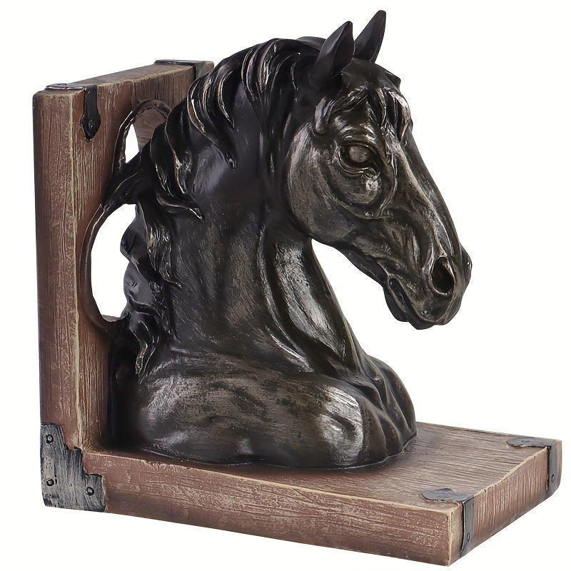 The Elegance of the Rider - Horse Head Bookends for Interior Design