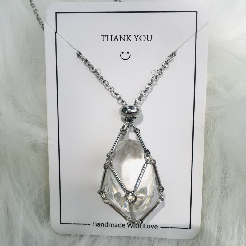 Elegant natural crystal necklace - Iris edition