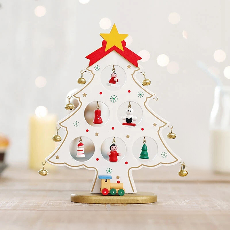 SapinElegant Christmas Decoration - Festive Wooden Mini Christmas Tree for Your Space