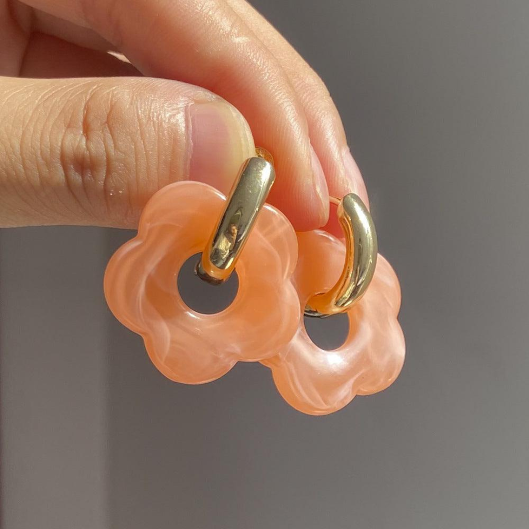 Valeria Earrings – Elegant Golden Floral Designs