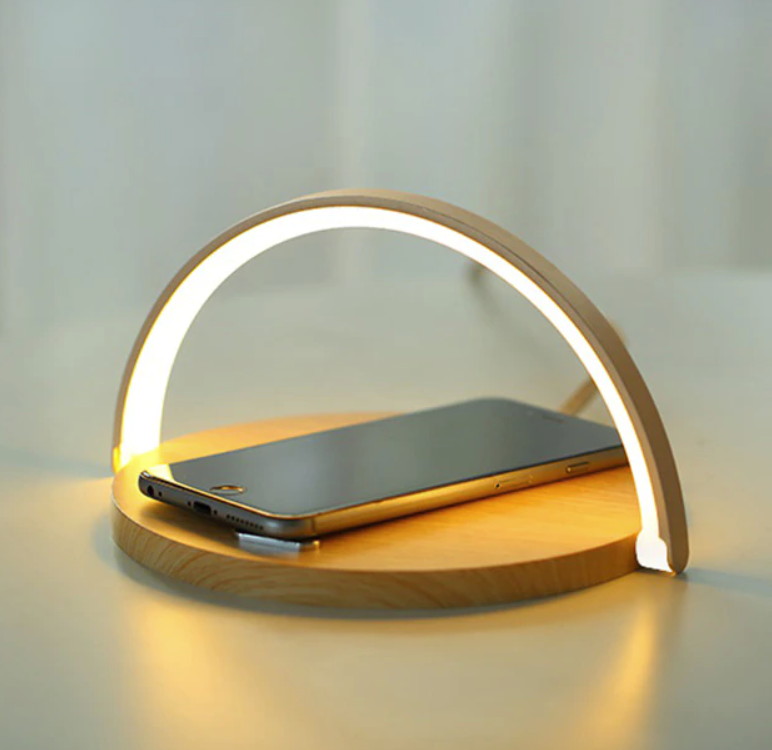 Bowlight Design™ - Stilig 3-i-1 Nattlampa med Qi-laddare