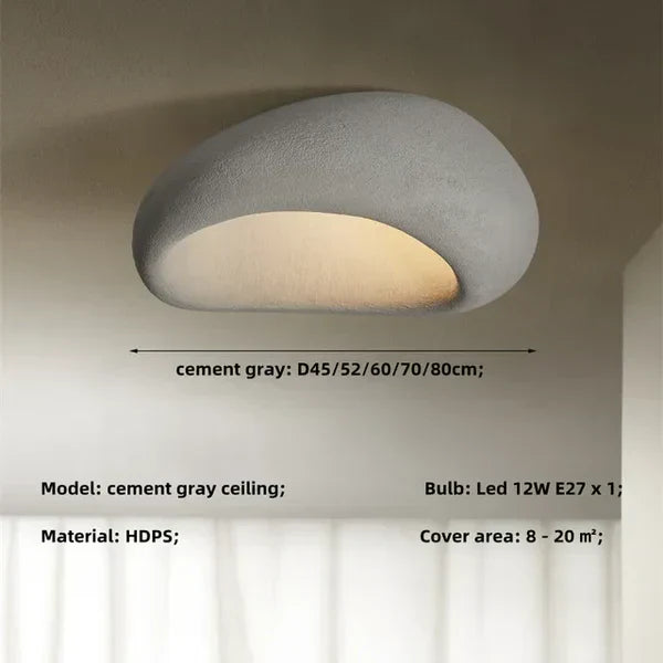 SereneAura Ceiling Lamp – Natural Wabi Sabi Lighting