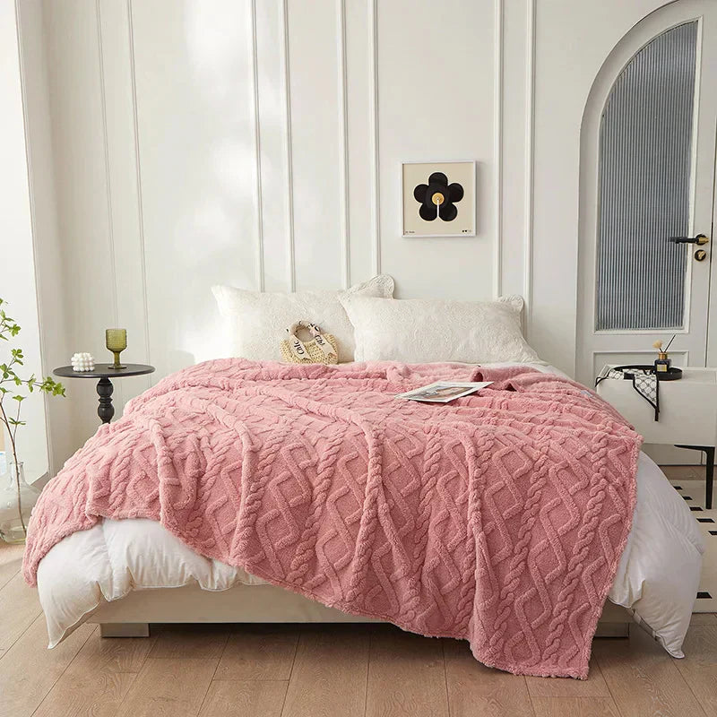 CozyLuxe - Luxurious Lambswool Blanket for Bedroom