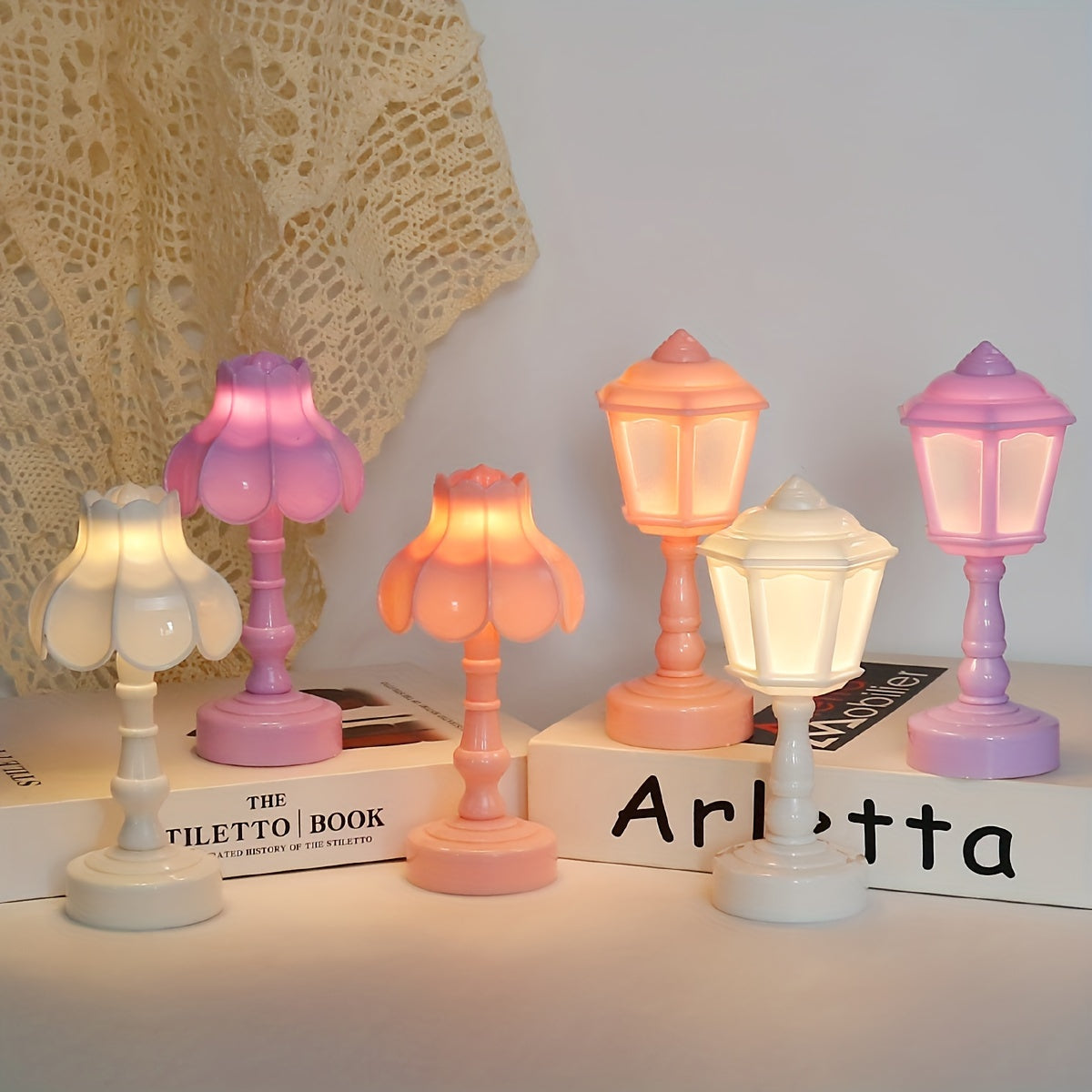 UmbrellaGlow - Vintage Mini Table Lamp with Charm