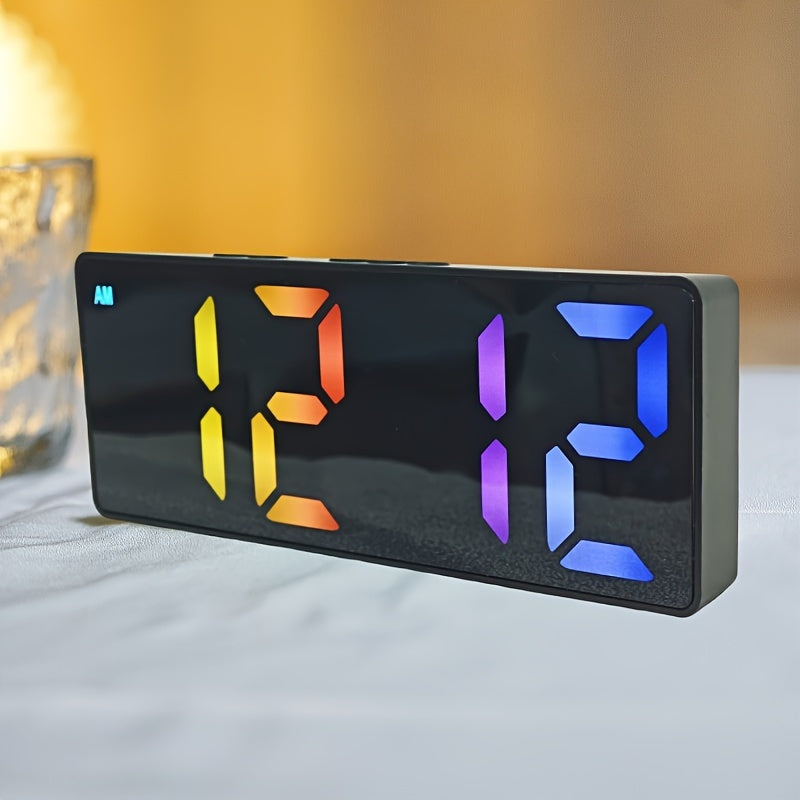DigiTime Clock - Stylish LED Alarm Clock with Data Display