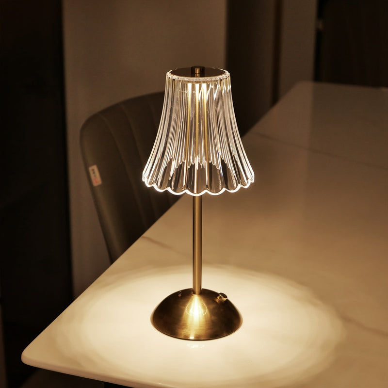 Crystaluxe Lampa - LED Kristall Bordslampa med Touchfunktion