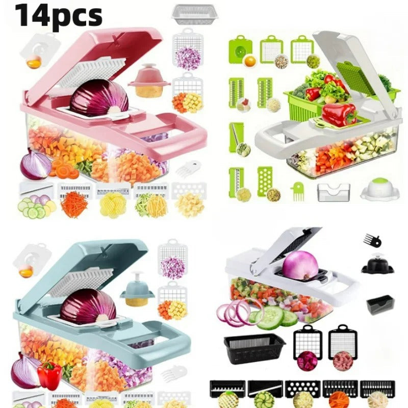 SliceMaster - 14-piece multi-function vegetable cutter set