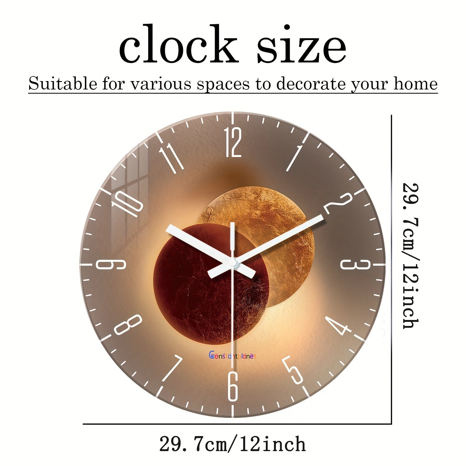 CosmicLight Clock – Design Wall Clock with Planet Theme