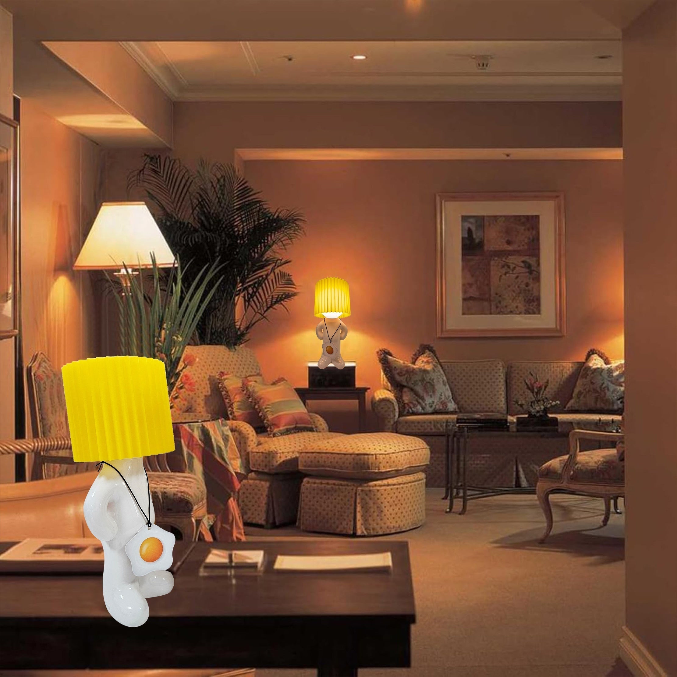 GlowCraft Lamp - Dimmable Acrylic LED with Push Button