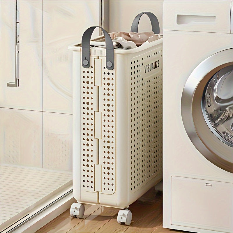 Efficient – Foldable Laundry Basket with Wheels for Easy Transport
