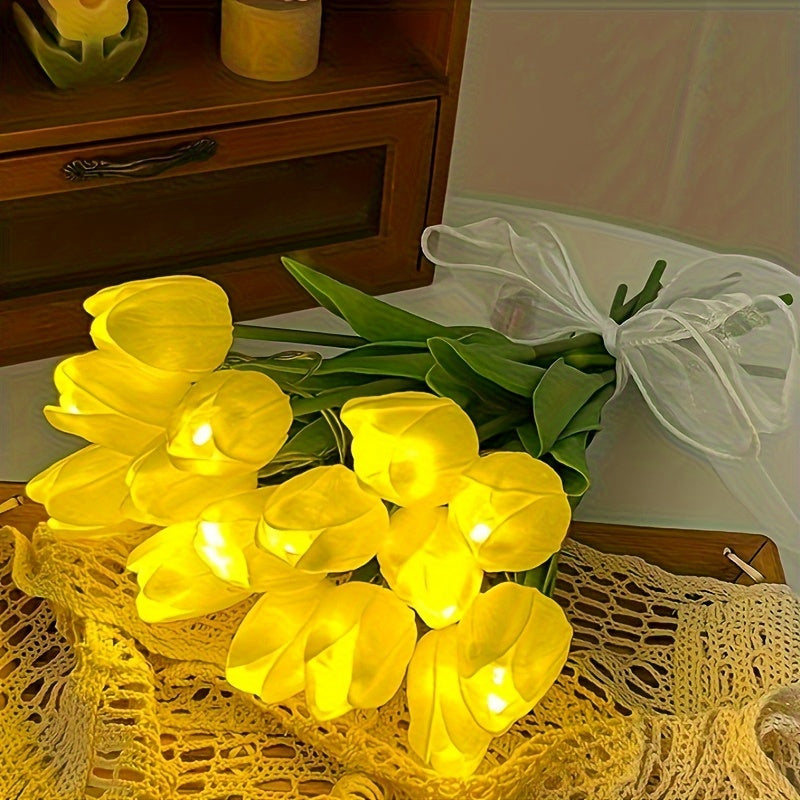 LumiBloom – 10x Tulip LED Table Lamps Bouquet