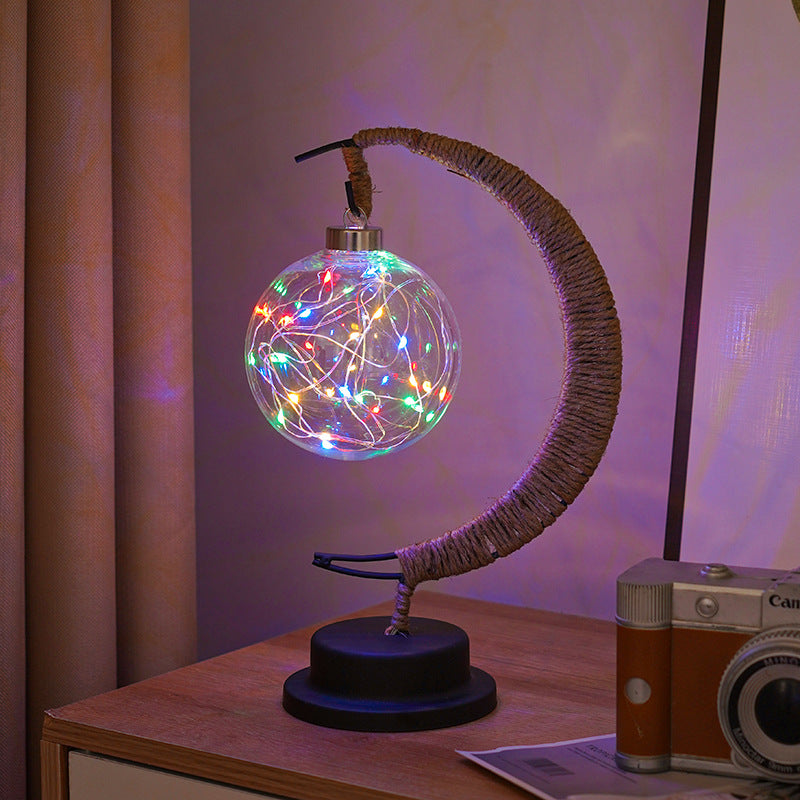 MoonGlow Lamp - Stilig Smidesjärn LED Bordslampa