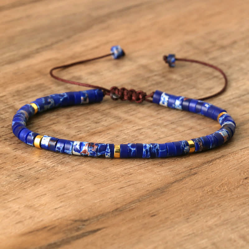 Elegant Braided Bracelet with 2.4 mm Natural Stones - Seraphina Edition 