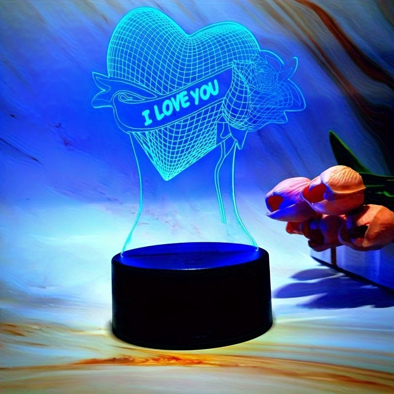 GlowCraft Lamp - 3D LED Illusion with Touch and 7 Colors