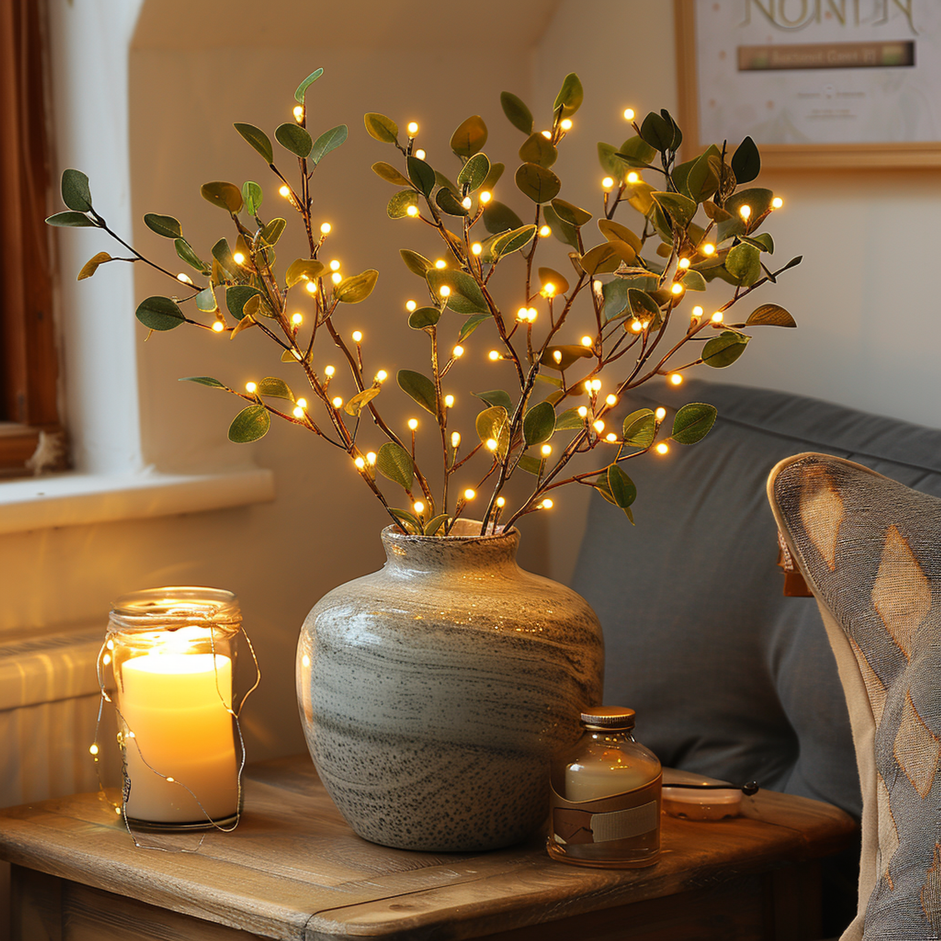 LumiVista - Magical Olive Branch Light String