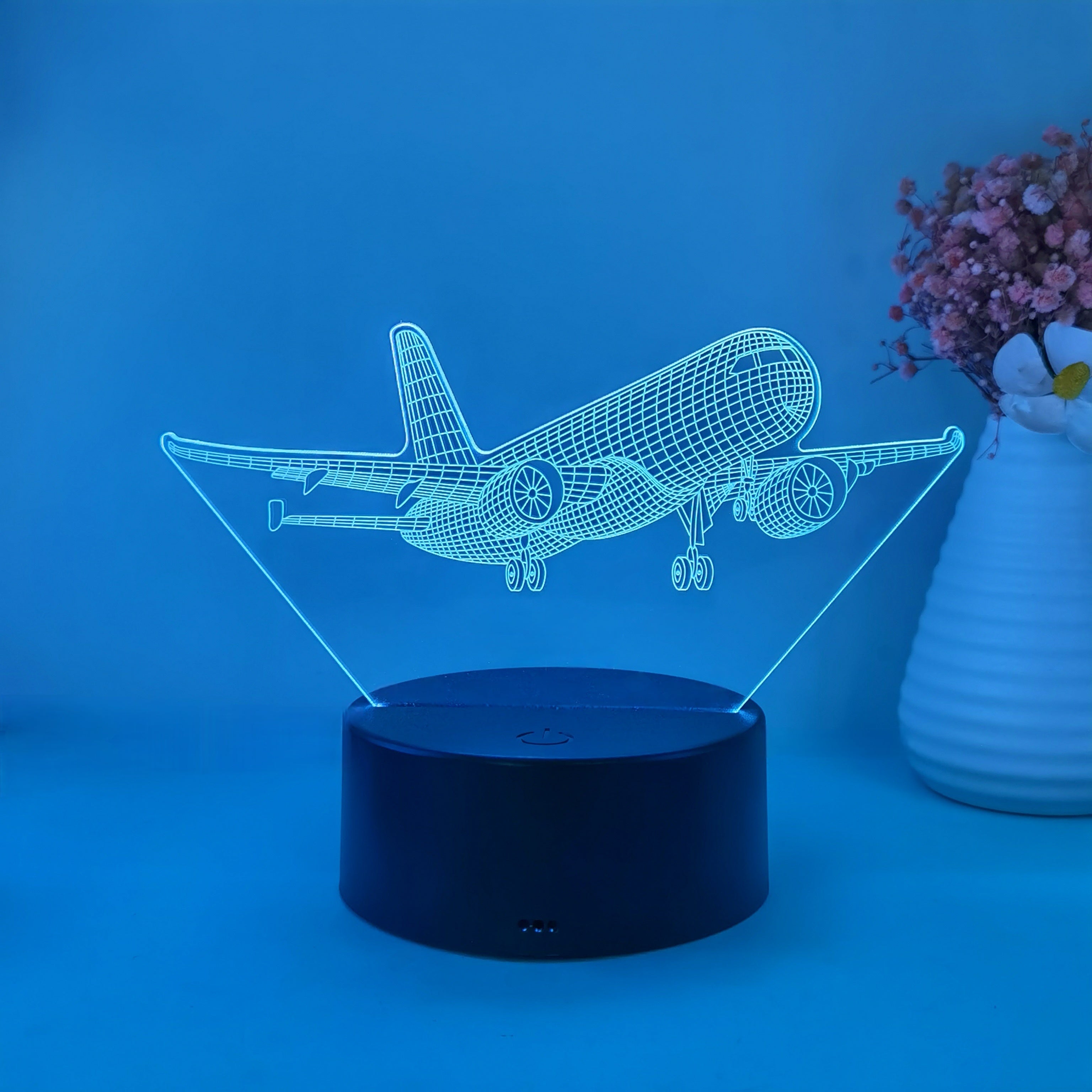 SkyGlow – 3D Flygplan LED Nattlampa med USB