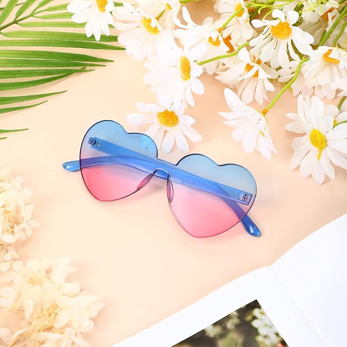 HeartGlare - Rimless Transparent Sunglasses for Style