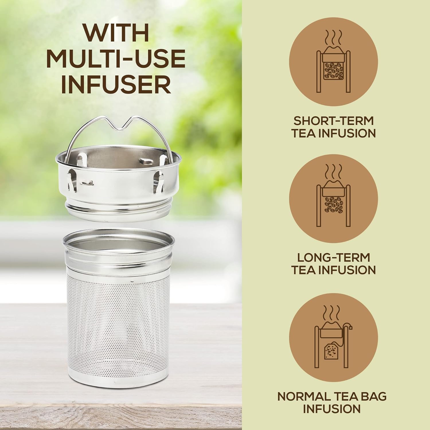 TeaFusion - Luxury Bamboo Tea Bottle 500 ml