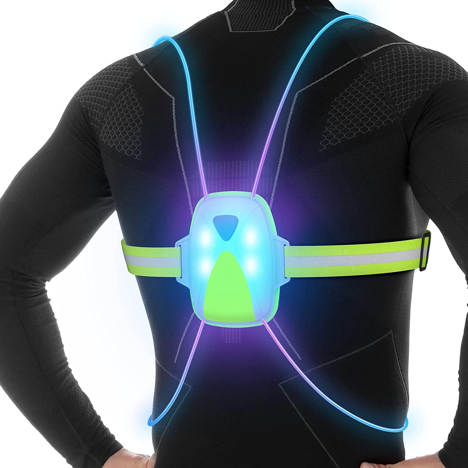 ReflectGlow - Illuminated running safety vest for outdoor use