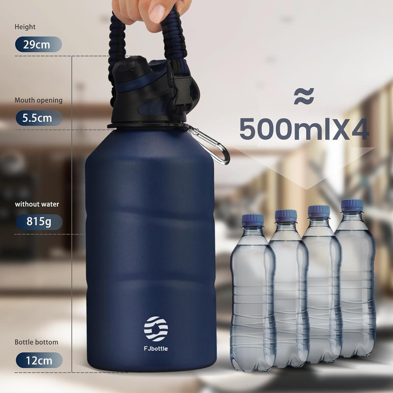 HydroGuard - Isolerad Vattenflaska 1,9L med Magnetlock