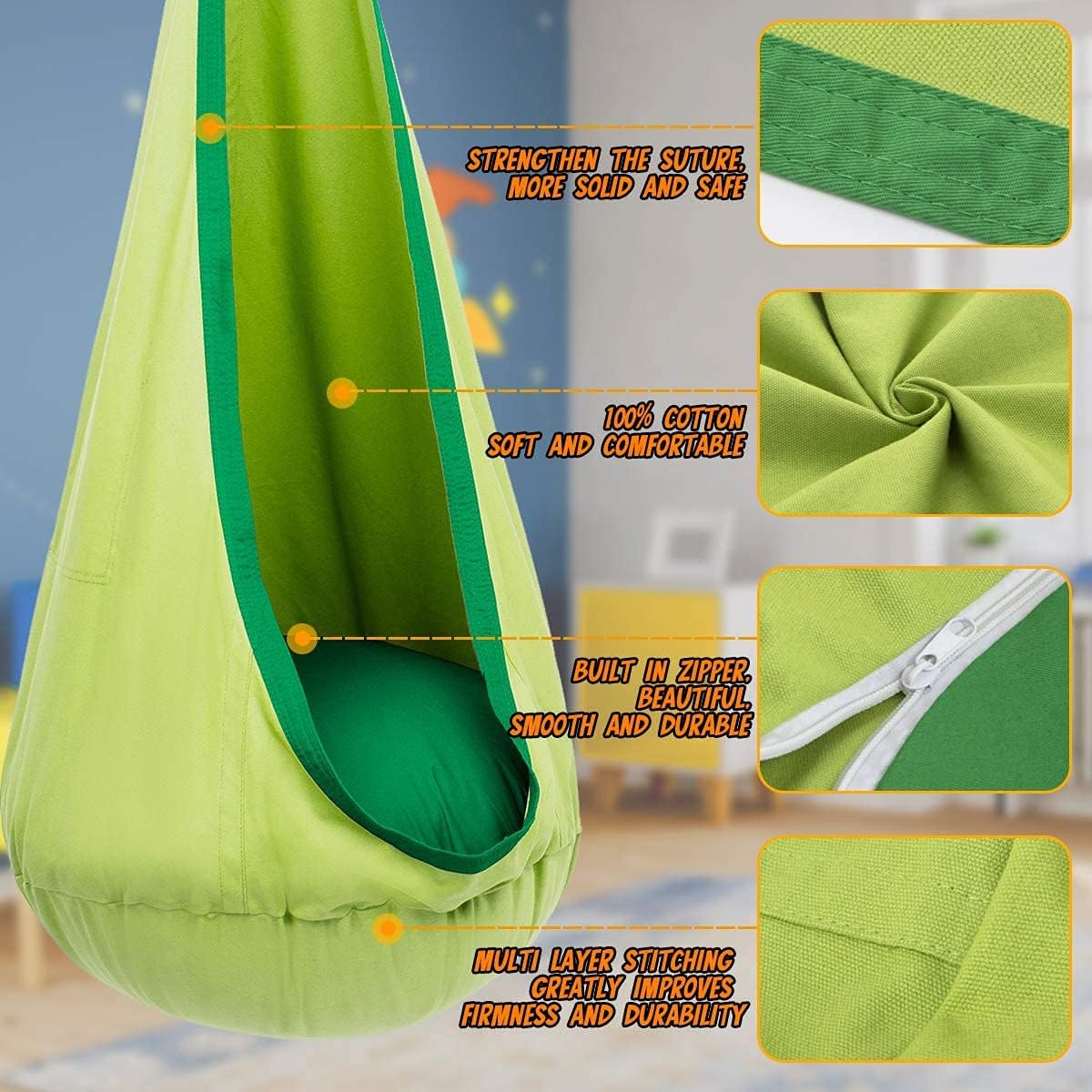 HangingJoy Children's Hammock - Create a Play Paradise of Rest