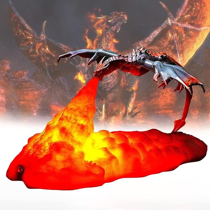 FireDragon Lamp - 3D Rechargeable Dragon Night Light