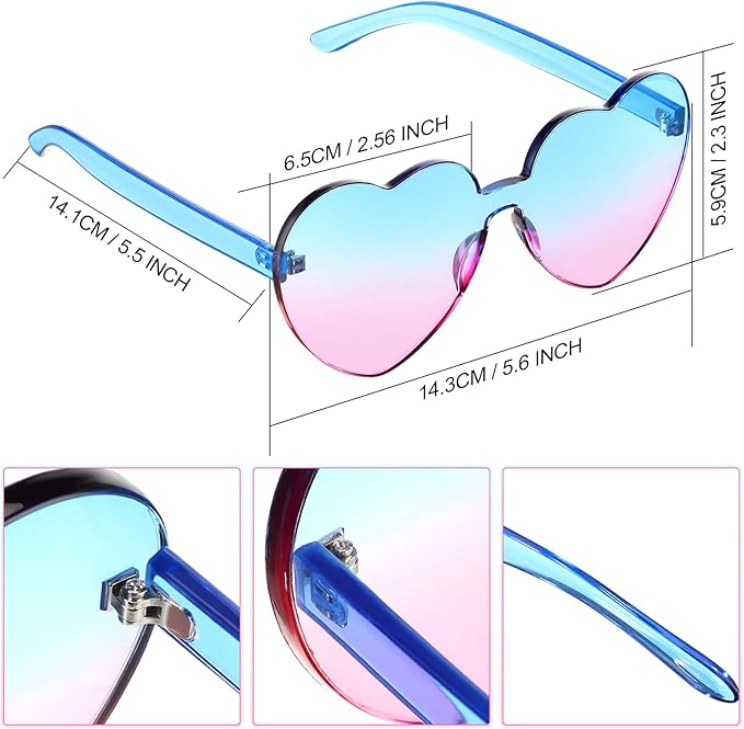 HeartGlare - Rimless Transparent Sunglasses for Style