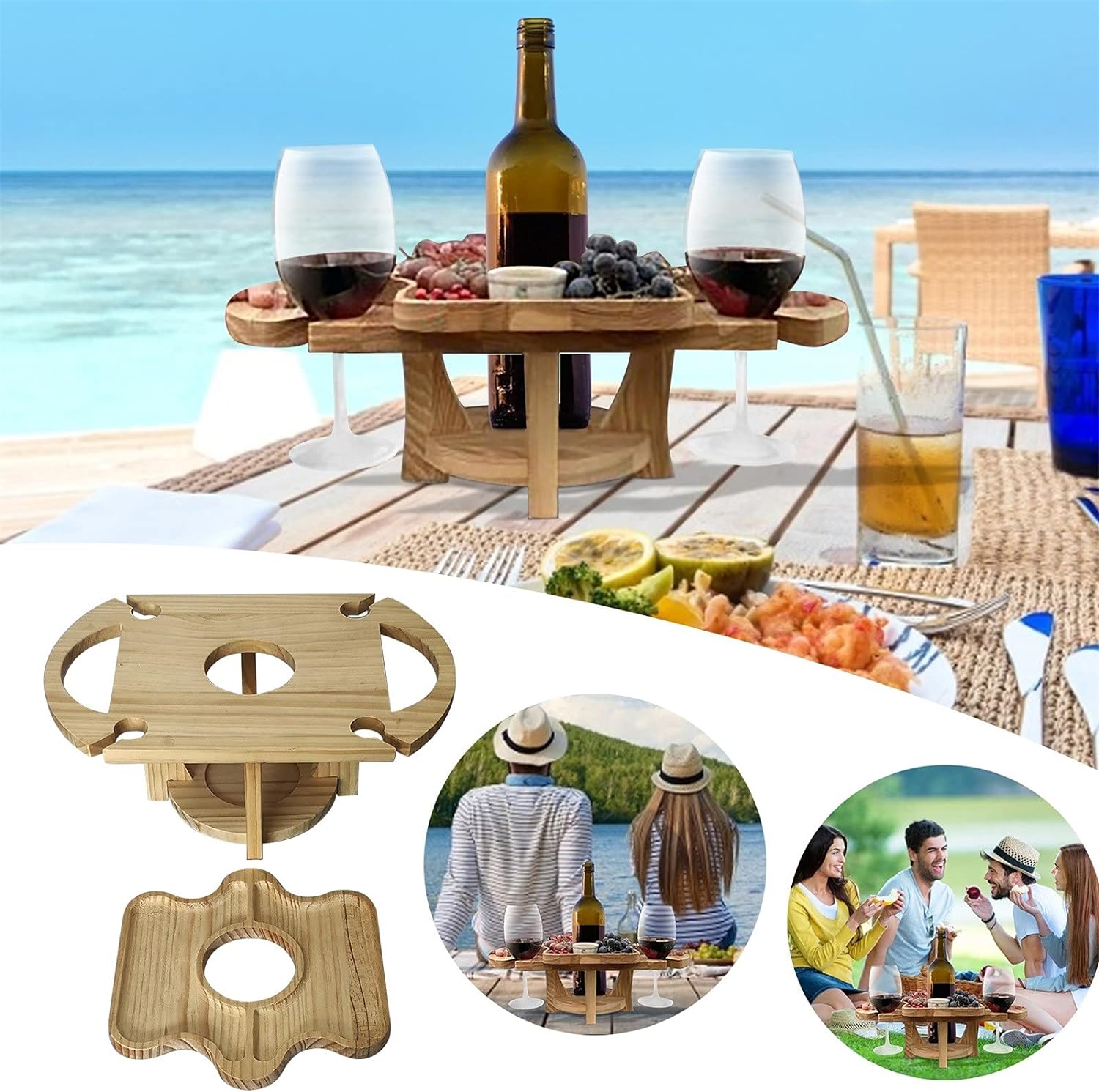DualServe Rack – Stylish Tabletop Stand for Fruit &amp; Wine