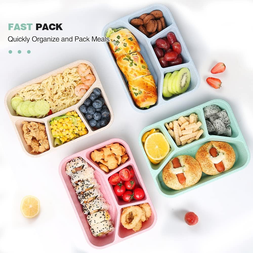 BentoBox – Set of 4 Snack Boxes with Compartments