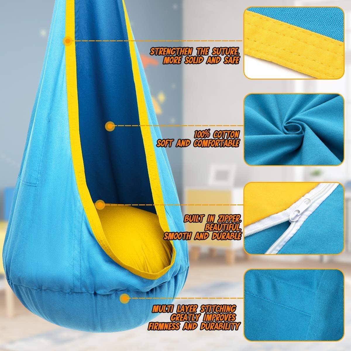 HangingJoy Children's Hammock - Create a Play Paradise of Rest