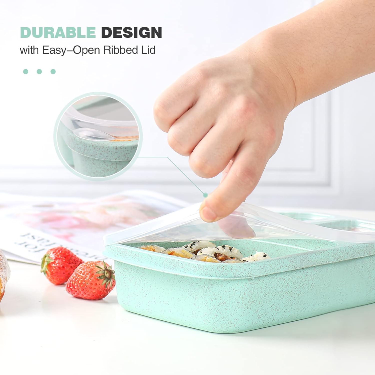 BentoBox – Set of 4 Snack Boxes with Compartments