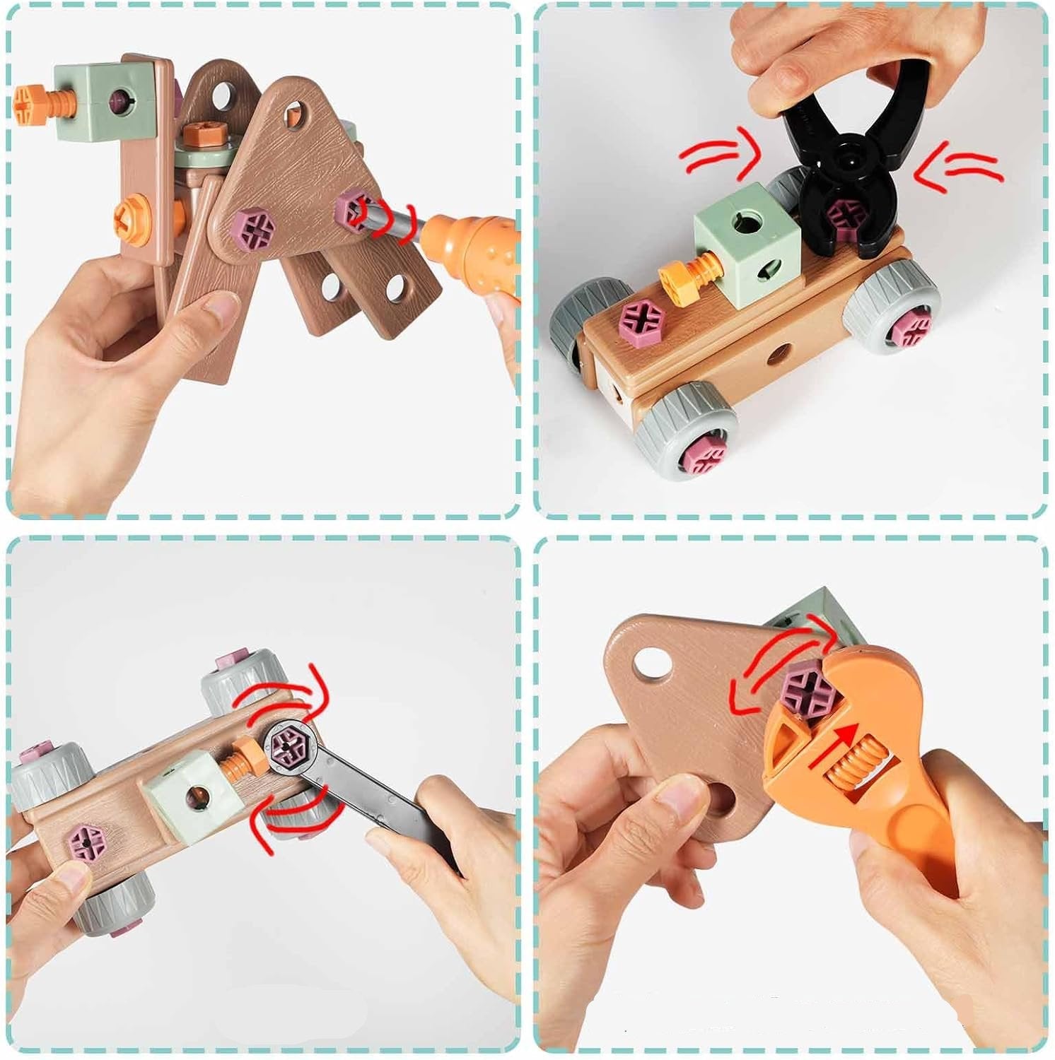 ConstructiePlezier - 100-piece Tool Set for Creative Kids