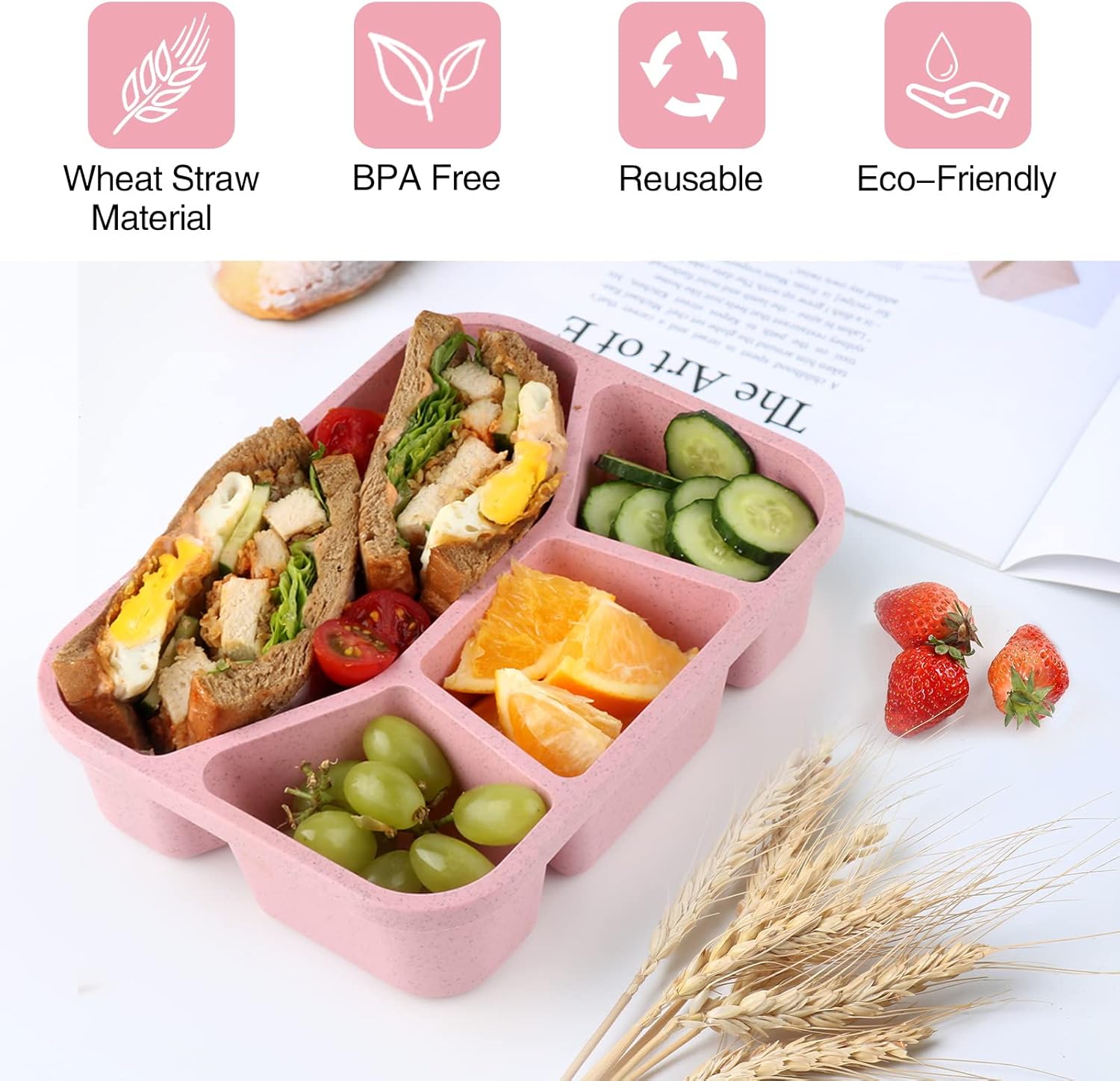 BentoBox – Set of 4 Snack Boxes with Compartments