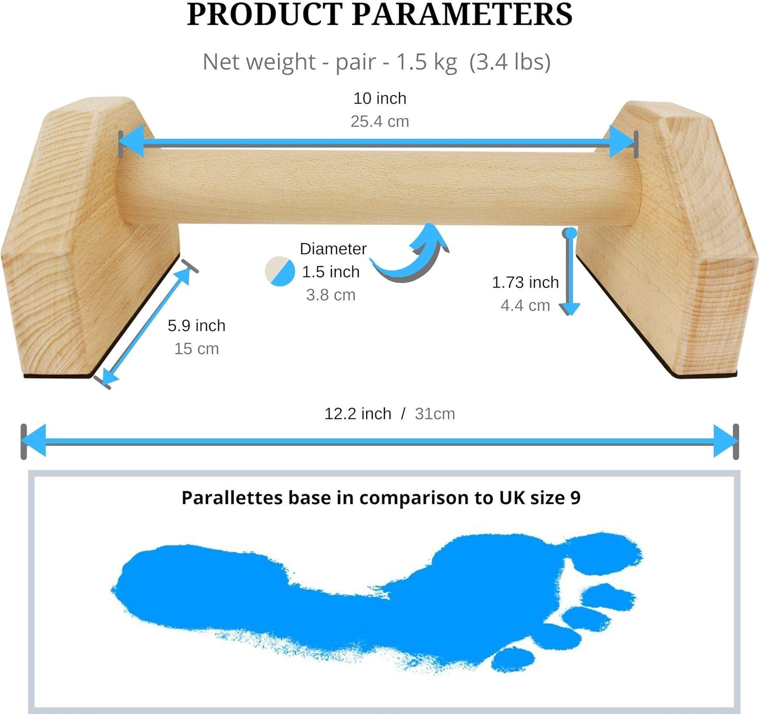 Calisthenics PowerBars – Stable Wooden Push-Up Support